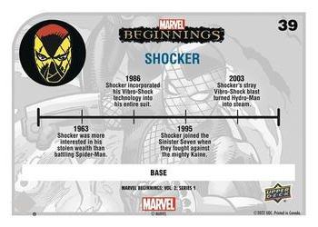 2022 Upper Deck Marvel Beginnings Volume 2, Series 1 #39 Shocker Back