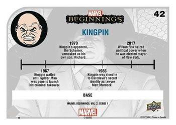 2022 Upper Deck Marvel Beginnings Volume 2, Series 1 #42 Kingpin Back