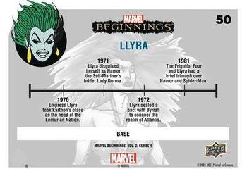 2022 Upper Deck Marvel Beginnings Volume 2, Series 1 #50 Llyra Back