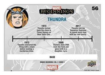 2022 Upper Deck Marvel Beginnings Volume 2, Series 1 #56 Thundra Back