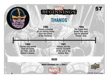 2022 Upper Deck Marvel Beginnings Volume 2, Series 1 #57 Thanos Back