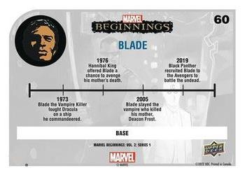 2022 Upper Deck Marvel Beginnings Volume 2, Series 1 #60 Blade Back