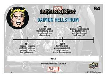 2022 Upper Deck Marvel Beginnings Volume 2, Series 1 #64 Daimon Hellstrom Back