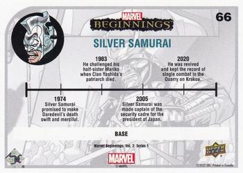 2022 Upper Deck Marvel Beginnings Volume 2, Series 1 #66 Silver Samurai Back