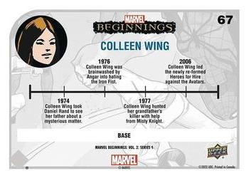 2022 Upper Deck Marvel Beginnings Volume 2, Series 1 #67 Colleen Wing Back