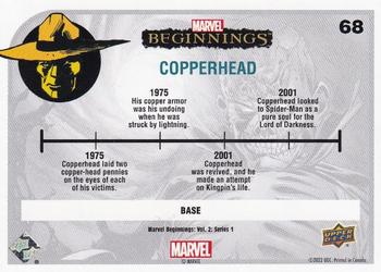 2022 Upper Deck Marvel Beginnings Volume 2, Series 1 #68 Copperhead Back