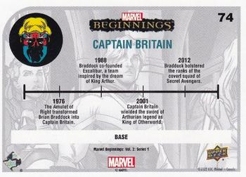 2022 Upper Deck Marvel Beginnings Volume 2, Series 1 #74 Captain Britain Back