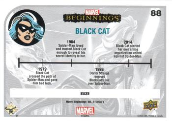 2022 Upper Deck Marvel Beginnings Volume 2, Series 1 #88 Black Cat Back