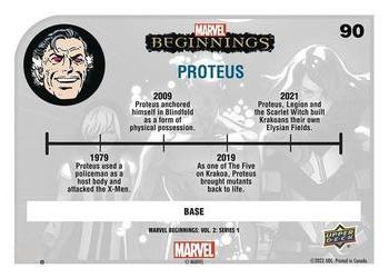 2022 Upper Deck Marvel Beginnings Volume 2, Series 1 #90 Proteus Back