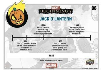 2022 Upper Deck Marvel Beginnings Volume 2, Series 1 #96 Jack O'Lantern Back