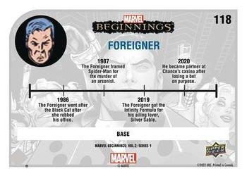 2022 Upper Deck Marvel Beginnings Volume 2, Series 1 #118 Foreigner Back