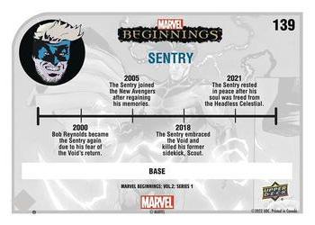 2022 Upper Deck Marvel Beginnings Volume 2, Series 1 #139 Sentry Back