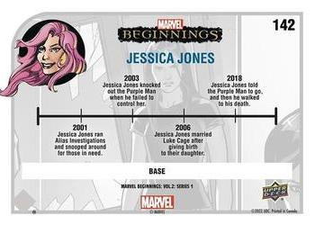2022 Upper Deck Marvel Beginnings Volume 2, Series 1 #142 Jessica Jones Back