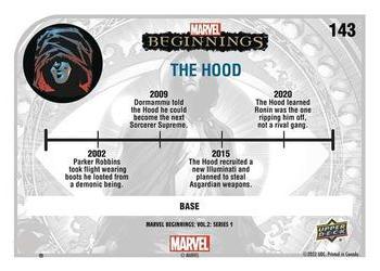 2022 Upper Deck Marvel Beginnings Volume 2, Series 1 #143 The Hood Back