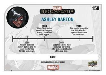 2022 Upper Deck Marvel Beginnings Volume 2, Series 1 #158 Ashley Barton Back