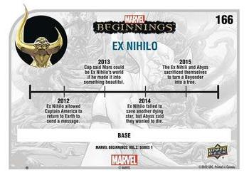 2022 Upper Deck Marvel Beginnings Volume 2, Series 1 #166 Ex Nihilo Back