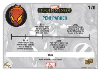 2022 Upper Deck Marvel Beginnings Volume 2, Series 1 #170 Peni Parker Back