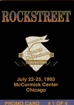 1993 Rockstreet National Sports Collectors Convention Promos - Elvis - Black Back #1 Elvis Presley Back