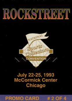 1993 Rockstreet National Sports Collectors Convention Promos - Elvis - Black Back #2 Elvis Presley Back