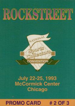 1993 Rockstreet National Sports Collectors Convention Promos - Elvis & Marilyn Monroe - Aqua Back #2 Marilyn Monroe Back