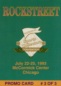 1993 Rockstreet National Sports Collectors Convention Promos - Elvis & Marilyn Monroe - Aqua Back #3 Marilyn Monroe Back