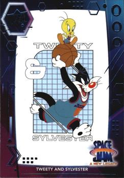 2021 Upper Deck Space Jam: A New Legacy - Blue #27 Tweety and Sylvester Front
