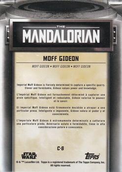 2021 Topps Star Wars: The Mandalorian Season 1 and 2 European Edition - Mandalorian Characters #C-8 Moff Gideon Back