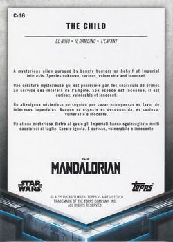 2021 Topps Star Wars: The Mandalorian Season 1 and 2 European Edition - Mandalorian Characters #C-16 The Child Back