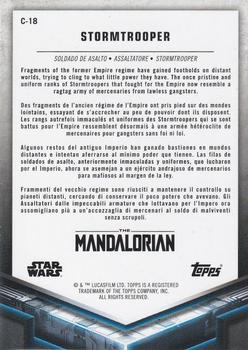 2021 Topps Star Wars: The Mandalorian Season 1 and 2 European Edition - Mandalorian Characters #C-18 Stormtrooper Back
