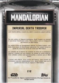 2021 Topps Star Wars: The Mandalorian Season 1 and 2 European Edition - Mandalorian Characters Yellow #C-12 Imperial Death Trooper Back