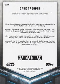 2021 Topps Star Wars: The Mandalorian Season 1 and 2 European Edition - Mandalorian Characters Yellow #C-20 Dark Trooper Back