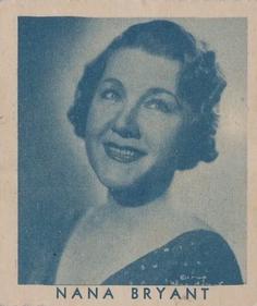 1936 Anonymous Movie Stars Series of 96 (R134) #507 Nana Bryant Front