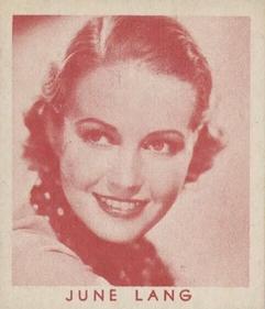 1936 Anonymous Movie Stars Series of 96 (R134) #521 June Lang Front