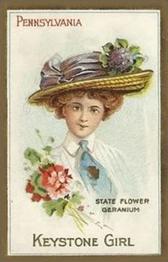 1910 American Tobacco State Girl (T106) #NNO Pennsylvania Keystone Girl Front