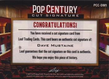2021 Leaf Metal Pop Century - Cut Signature #PCC-DM1 Dave Mustaine Back
