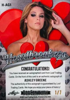 2021 Leaf Metal Pop Century - Heartbreakers Autographs Crystals Black #H-AG1 Ashley Greene Back