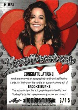 2021 Leaf Metal Pop Century - Heartbreakers Autographs Crystals Purple #H-BB1 Brooke Burke Back