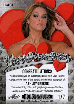 2021 Leaf Metal Pop Century - Heartbreakers Autographs Rainbow Green #H-AG1 Ashley Greene Back