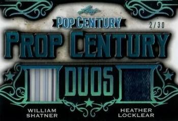 2021 Leaf Metal Pop Century - Prop Century Duos Spectrum Platinum #PCD-04 William Shatner / Heather Locklear Front