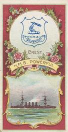 1901 Hill's Battleships & Crests #3 H.M.S. Powerful Front
