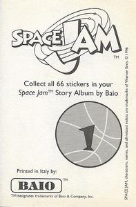 1996 Baio Space Jam Stickers #1 Sticker 1 Back