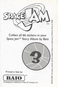 1996 Baio Space Jam Stickers #3 Sticker 3 Back