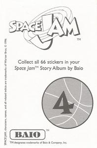 1996 Baio Space Jam Stickers #4 Sticker 4 Back