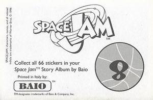 1996 Baio Space Jam Stickers #8 Sticker 8 Back