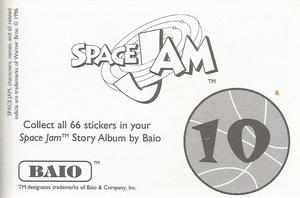 1996 Baio Space Jam Stickers #10 Sticker 10 Back