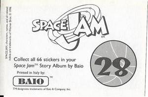 1996 Baio Space Jam Stickers #28 Sticker 28 Back