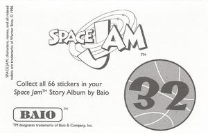 1996 Baio Space Jam Stickers #32 Sticker 32 Back
