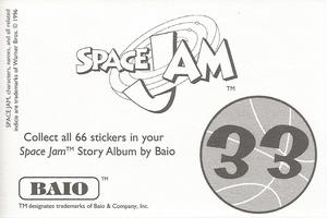 1996 Baio Space Jam Stickers #33 Sticker 33 Back