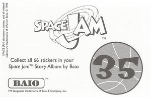 1996 Baio Space Jam Stickers #35 Sticker 35 Back