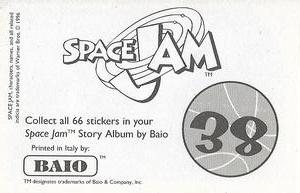 1996 Baio Space Jam Stickers #38 Sticker 38 Back